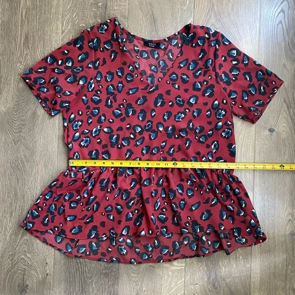 Leopard VICI Peplum Blouse - Picture 6 of 7